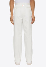 Straight-Leg Twill Pants