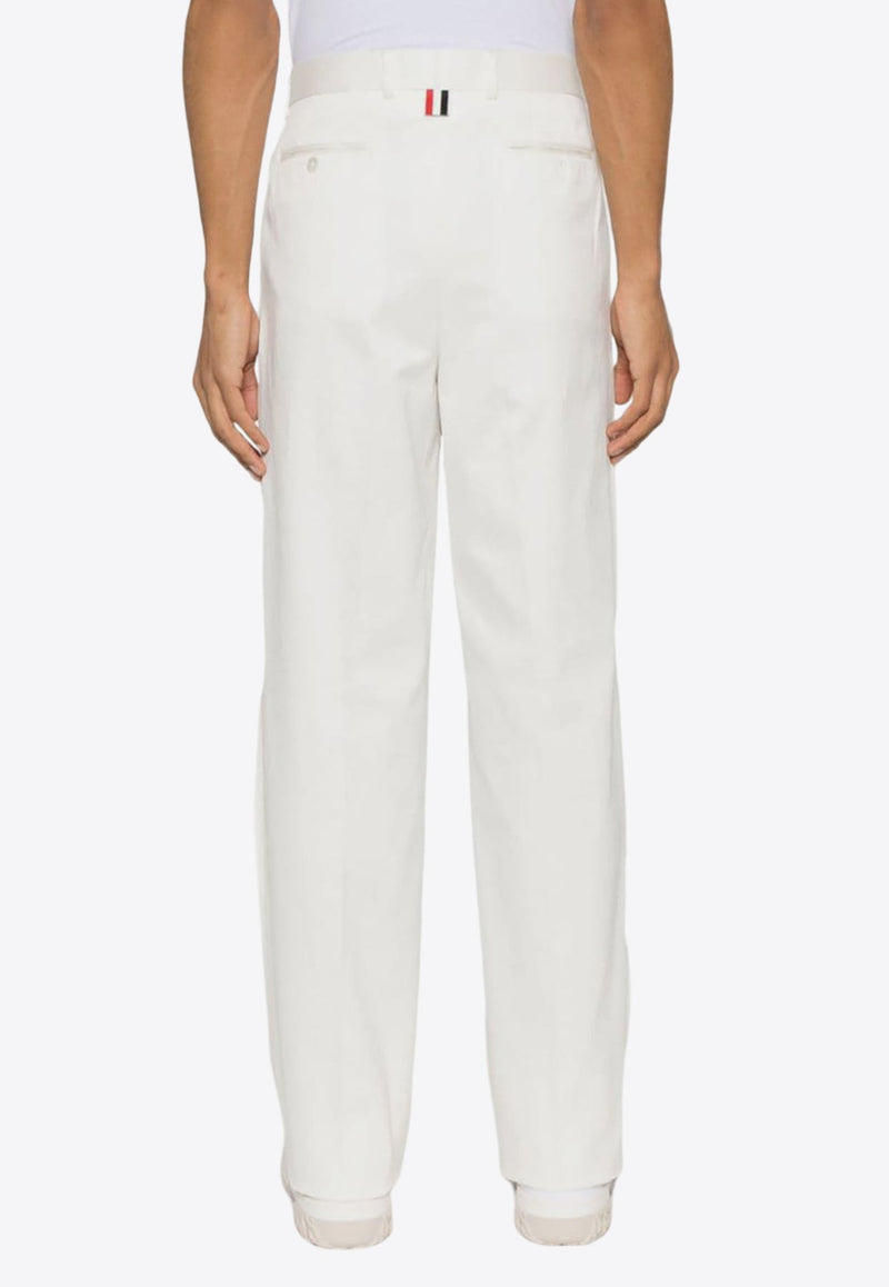 Straight-Leg Twill Pants