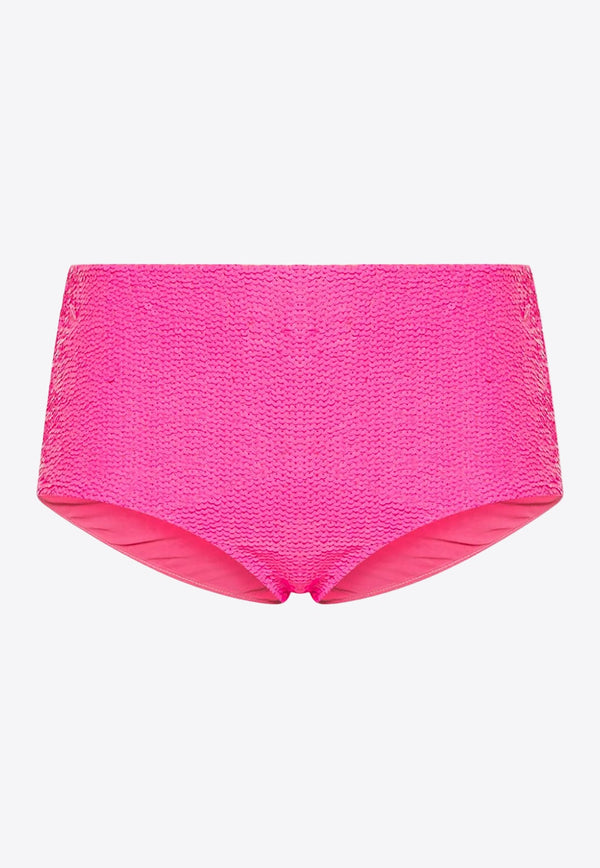 Sequined High-Waist Bikini Bottom