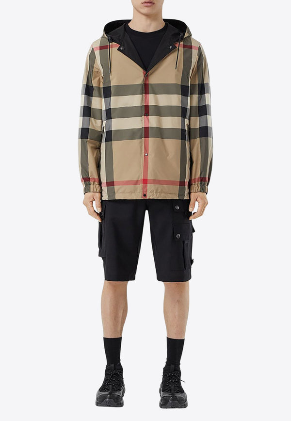 Reversible Checked Hooded Jacket