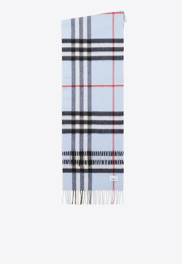 Check-Pattern Cashmere Scarf