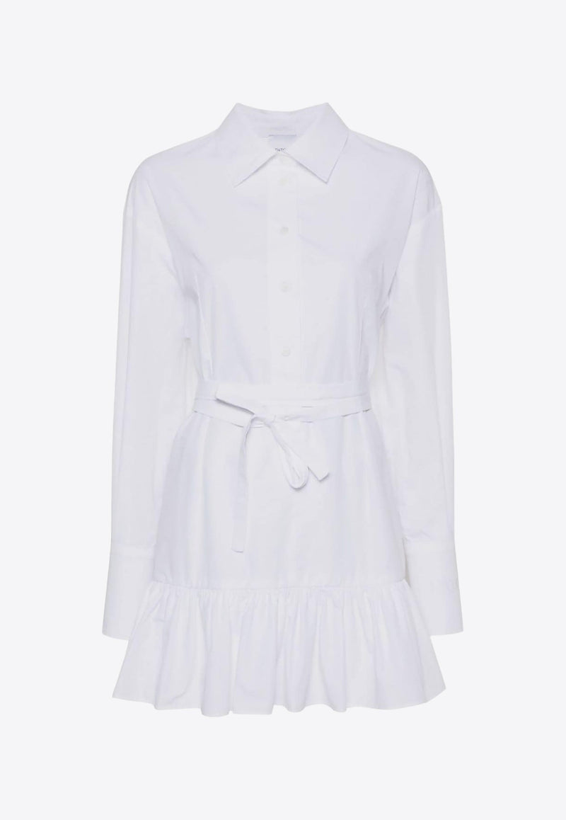 Ruffled Mini Shirt Dress