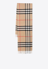 Vintage Check-Pattern Cashmere Scarf