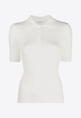 Fine-Ribbed Polo T-shirt