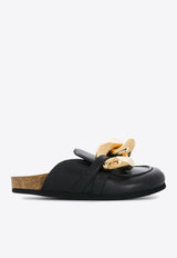 Chain Calf Leather Flat Mules