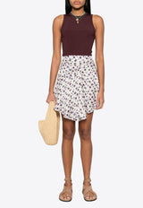 Selena Asymmetric Draped Mini Skirt