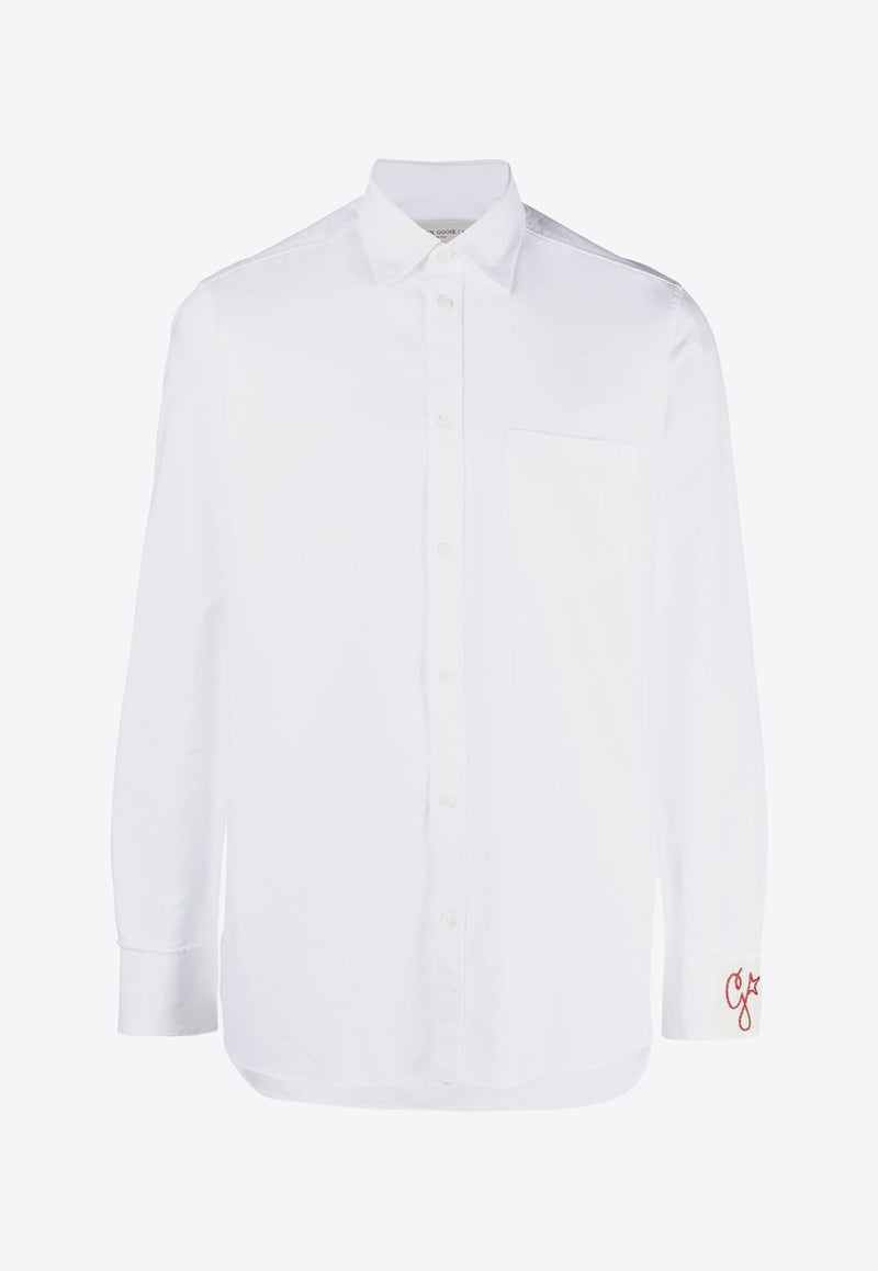 Embroidered Logo Long-sleeved Shirt