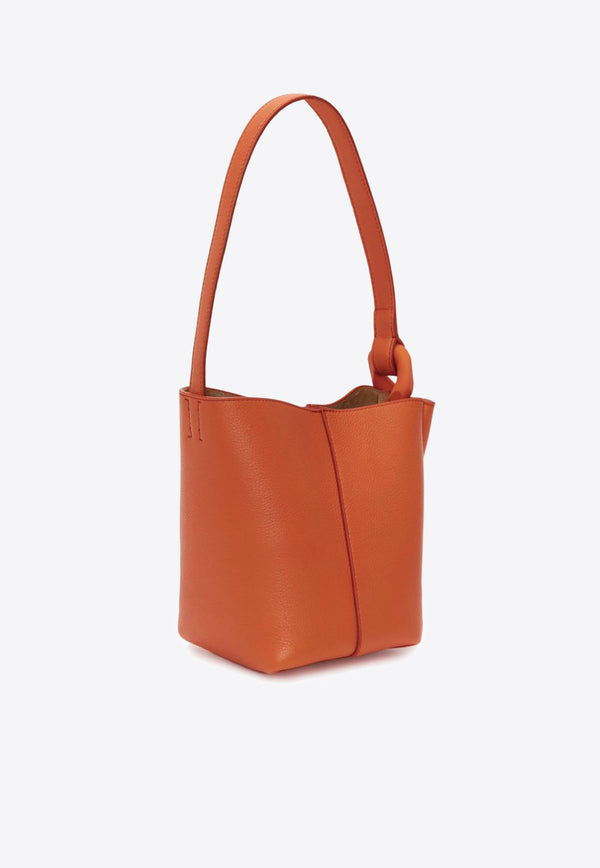 Corner Calf Leather Bucket Bag