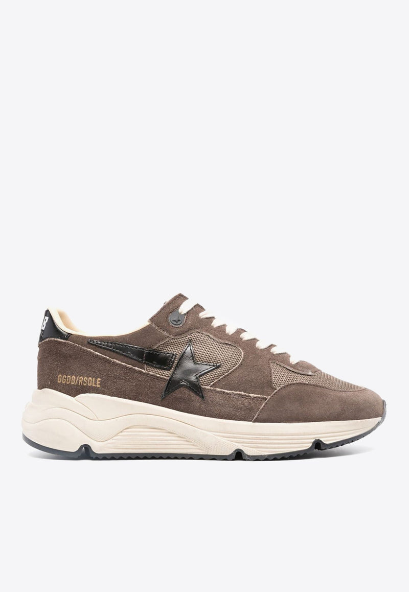 Running Sole Star-Patch Suede Sneakers