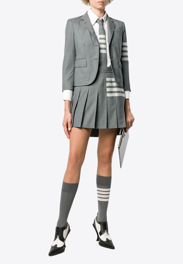 4-bar Stripes Pleated Mini Skirt