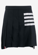 4-bar Stripes Pleated Mini Skirt