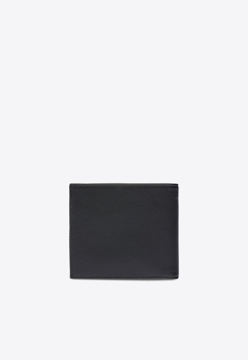 Logo Lettering Leather Wallet