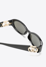 Oval Acetate Sunglasses