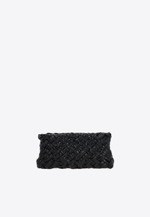 Small Kalimero Cha-Cha Intreccio Leather Clutch