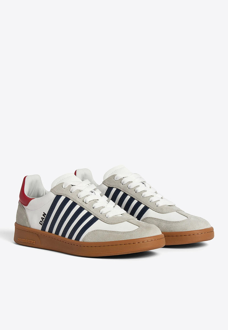 Boxer Paneled Leather Sneakers