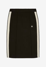 Side Stripe Monogram Pencil Skirt