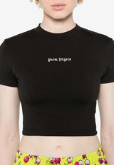 Logo Embroidered Cropped Top