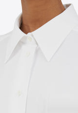Long-Sleeved Poplin Shirt Dress