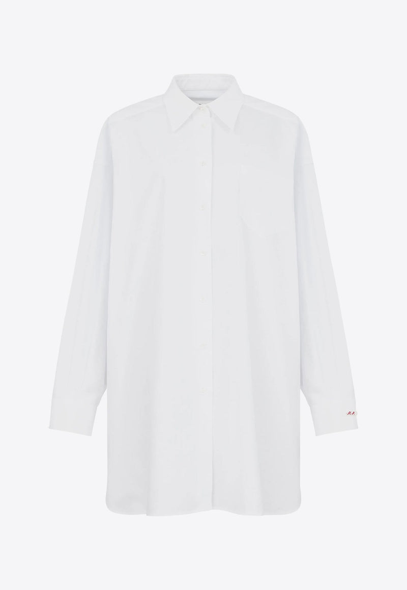 Long-Sleeved Poplin Shirt Dress