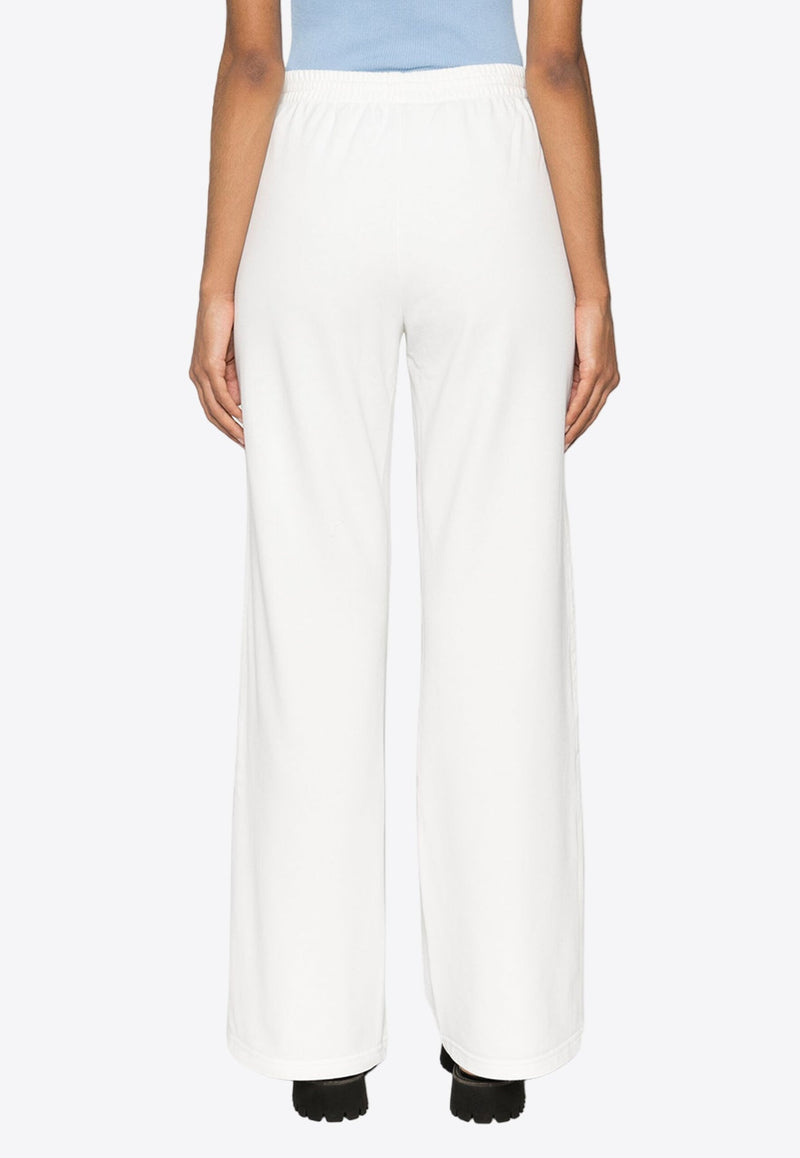 Logo Embroidered Straight-Leg Pants