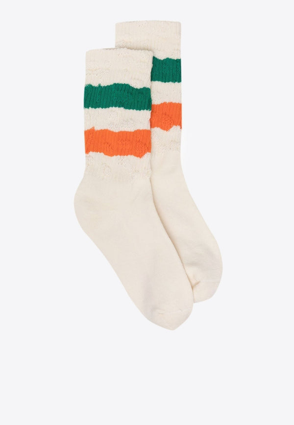 Striped Ribbed Socks