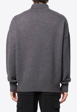 Ami De Coeur Mock-Neck Wool Sweater