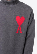 Ami De Coeur Mock-Neck Wool Sweater