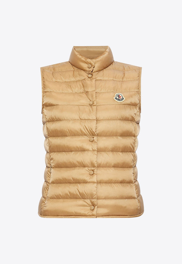 Logo Patch Mock-Neck Down Gilet