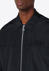 Logo Embroidered Zip-Up Jacket