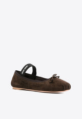 Bow Suede Ballet Flats