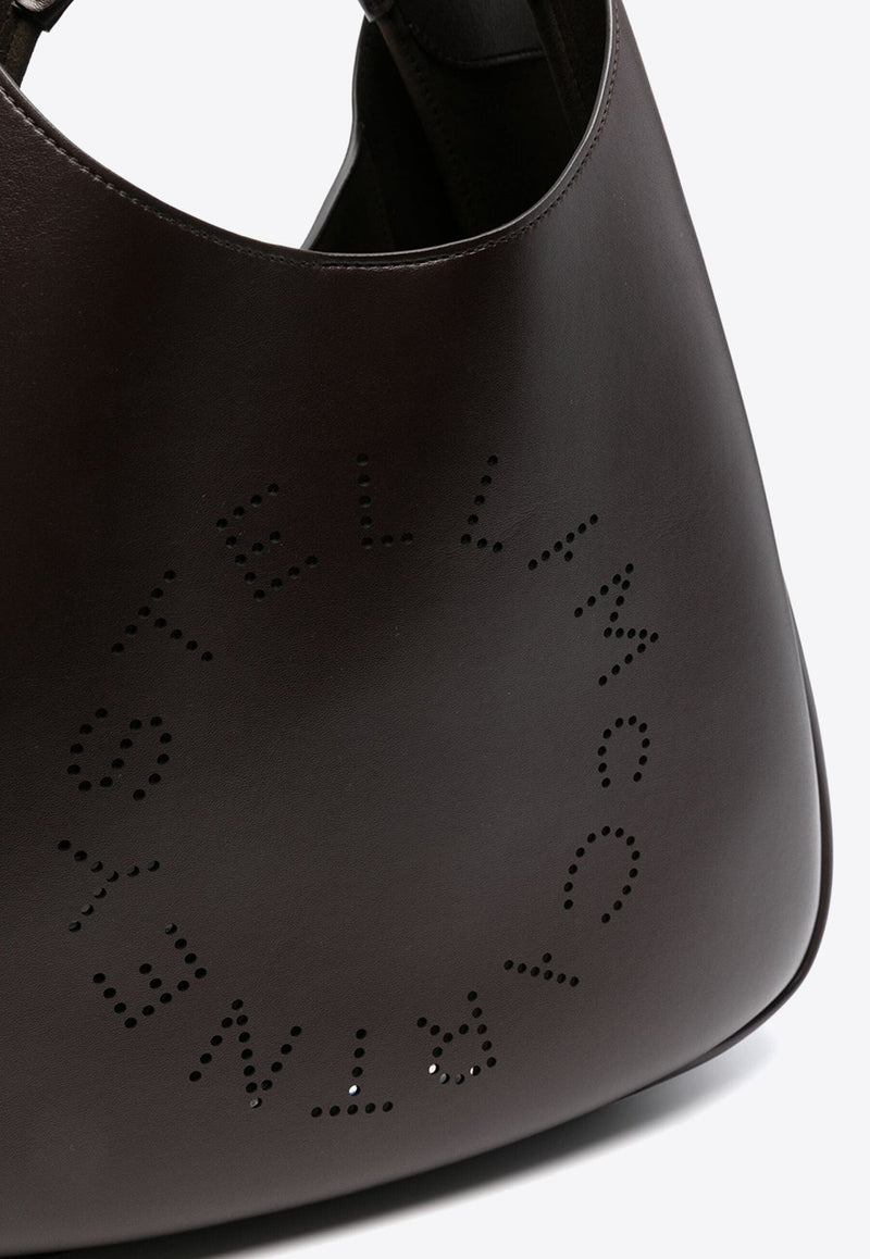 Perforated Logo Faux Leather Tote Bag