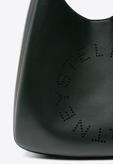 Perforated Logo Faux Leather Tote Bag