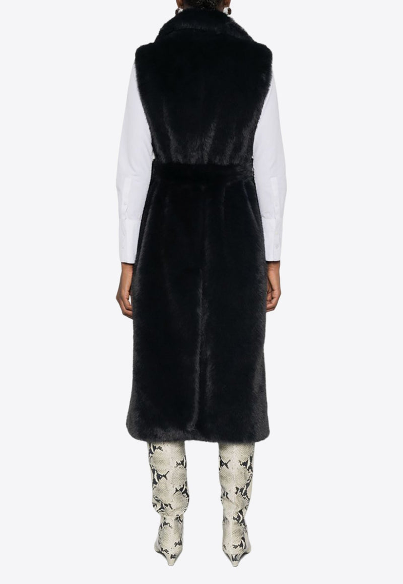 Pathos Faux-Fur Sleeveless Long Coat