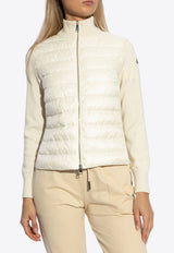 Knitted Panel Puffer Jacket