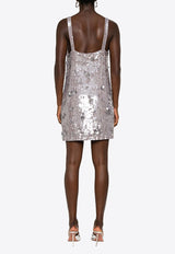 Glow Sequined V-neck Mini Dress