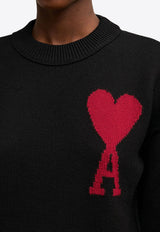 Ami De Coeur Intarsia Knit Wool Sweater