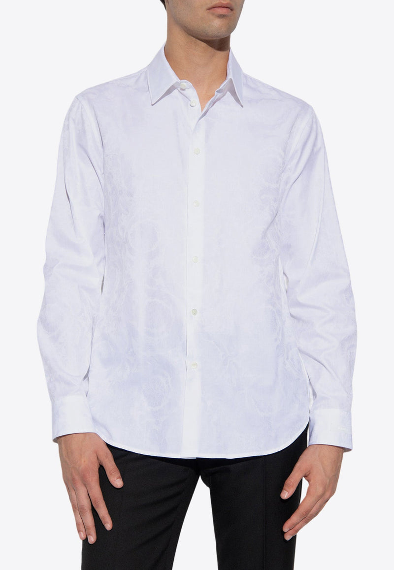 Barocco Jacquard Long-Sleeved Shirt