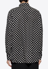 Polka Dot Long-Sleeved Silk Shirt