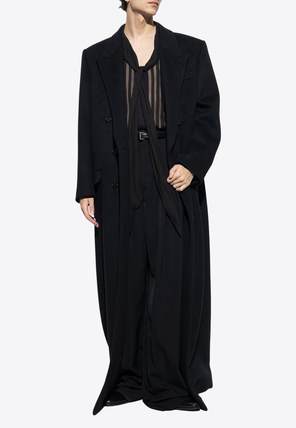 Double-breasted Long Wool Coat