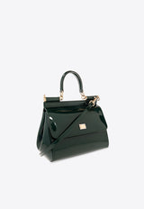 Medium Sicily Top Handle Bag in Patent Leather