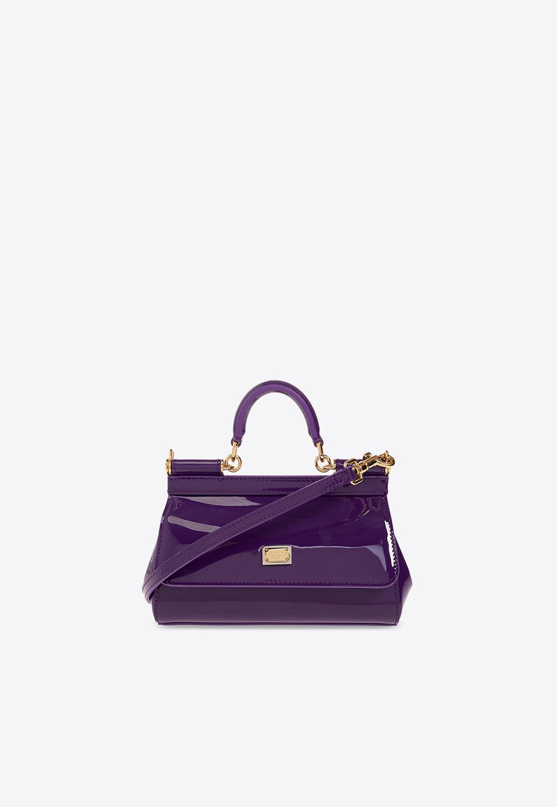 Small Sicily Top Handle Bag in Patent Leather