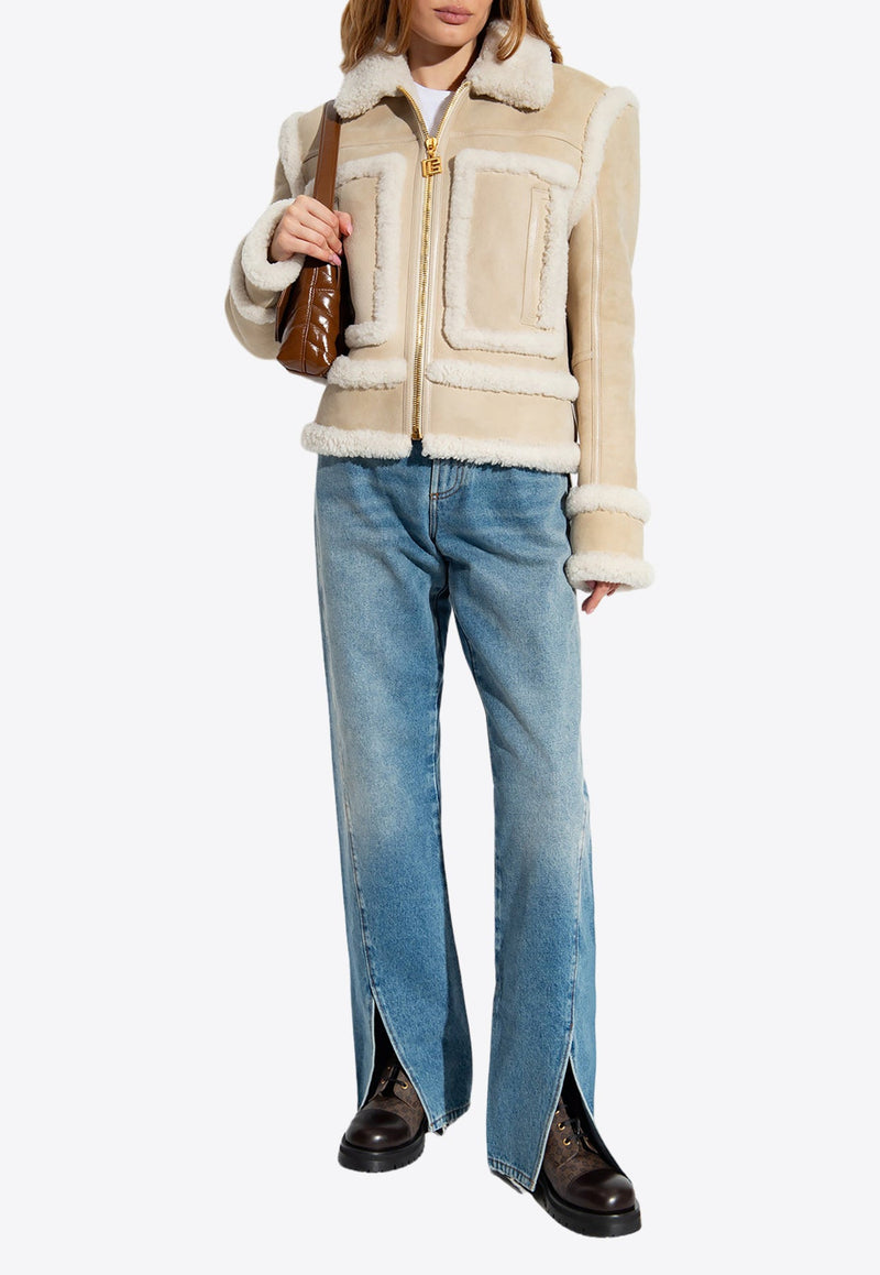 Zip-Up Shearling Jacket