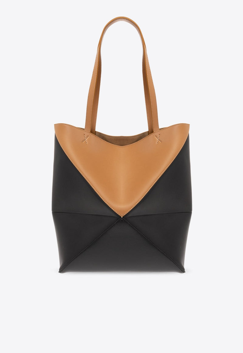 Puzzle Fold Leather Tote Bag