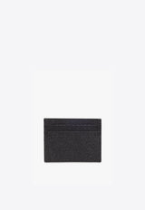 Logo Plaque Grained Leather Cardholder