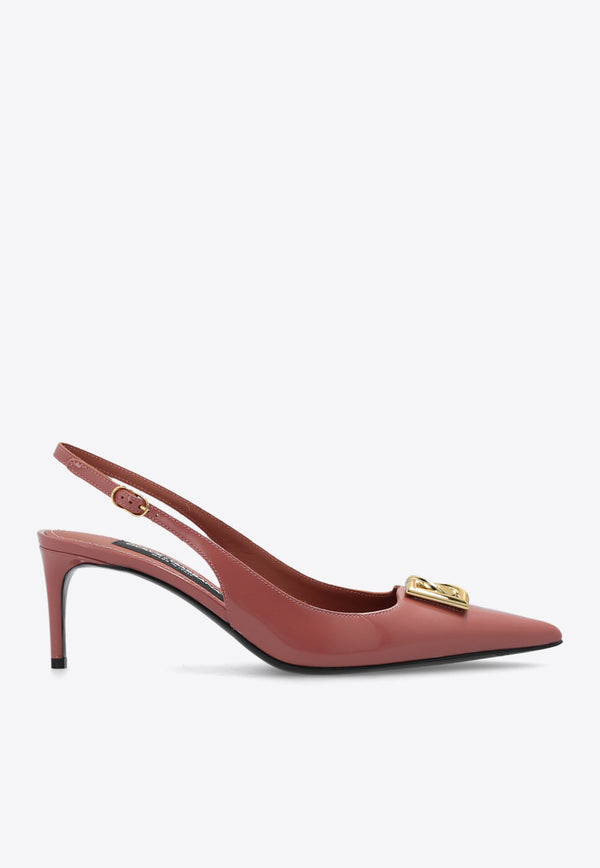 Lollo 60 Slingback Pumps in Polished Leather