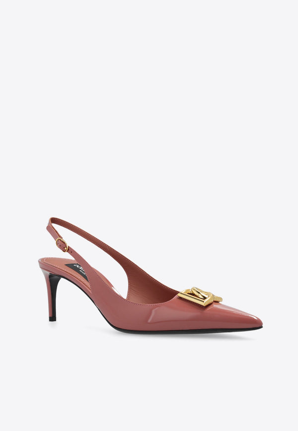 Lollo 60 Slingback Pumps in Polished Leather