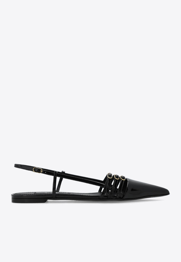 Lollo Slingback Flats in Patent Leather