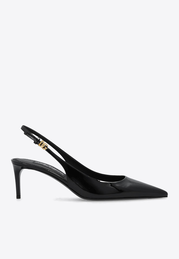 Lollo 60 Slingback Pumps in Patent Leather