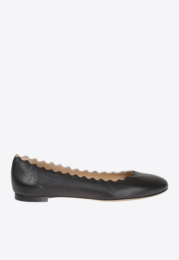 Lauren Nappa Leather Ballet Flats