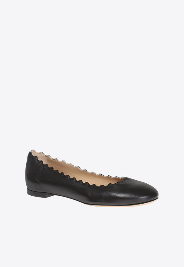 Lauren Nappa Leather Ballet Flats